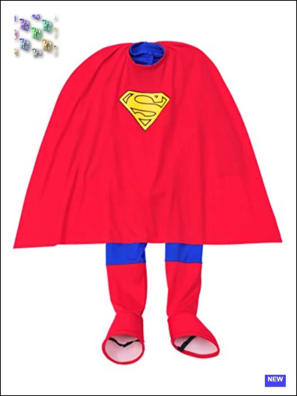 Superman Costume for Kids Officially Licensed Jumpsuit Cape Belt Halloween